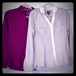 2 Express Essential Shirts with front pockets